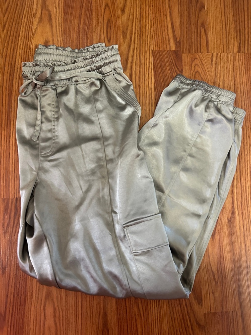 Melissa Nepton Satin Cargo Joggers